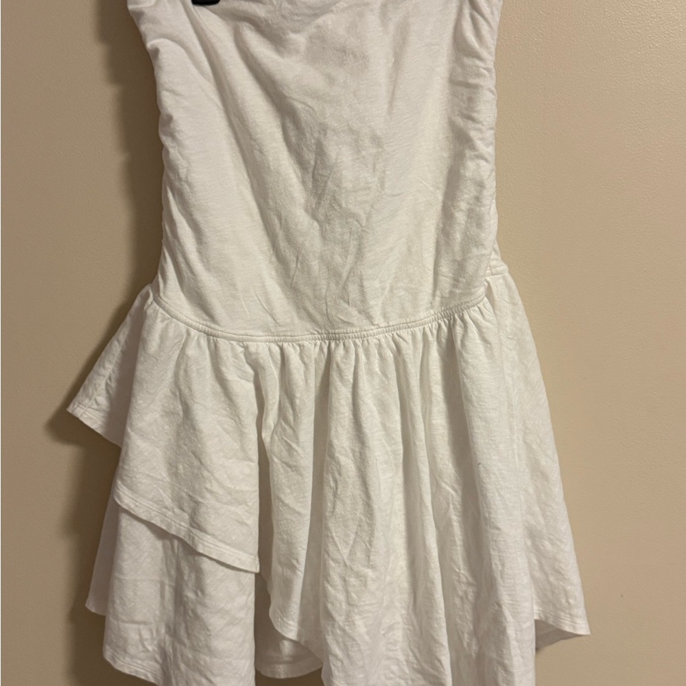 Aerie White Strapless Dress